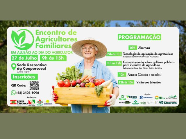 Leia mais sobre o artigo Encontro de Agricultores Familiares de Cocal do Sul vai reunir 150 pessoas neste sábado, 27